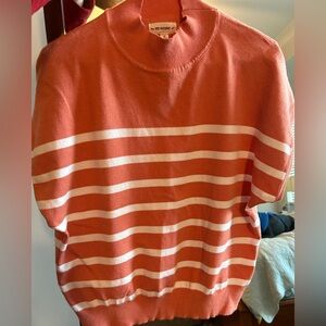 Like new Eesome size M mango striped short sleeve sweater